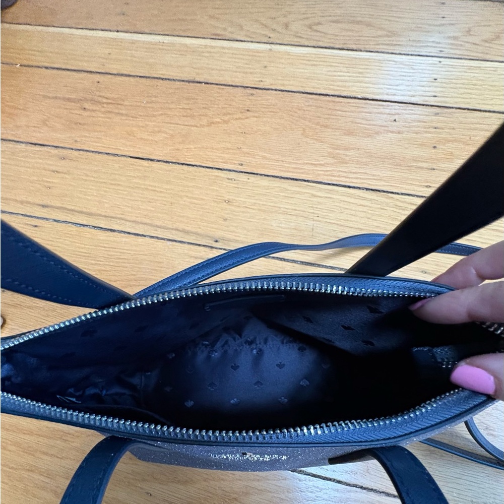 Kate Spade Glitter Tote Bag - Silver and Black - Picture 2 of 3